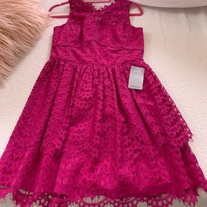 Nordstrom Hot Pink Lace Mini Dress - NEW